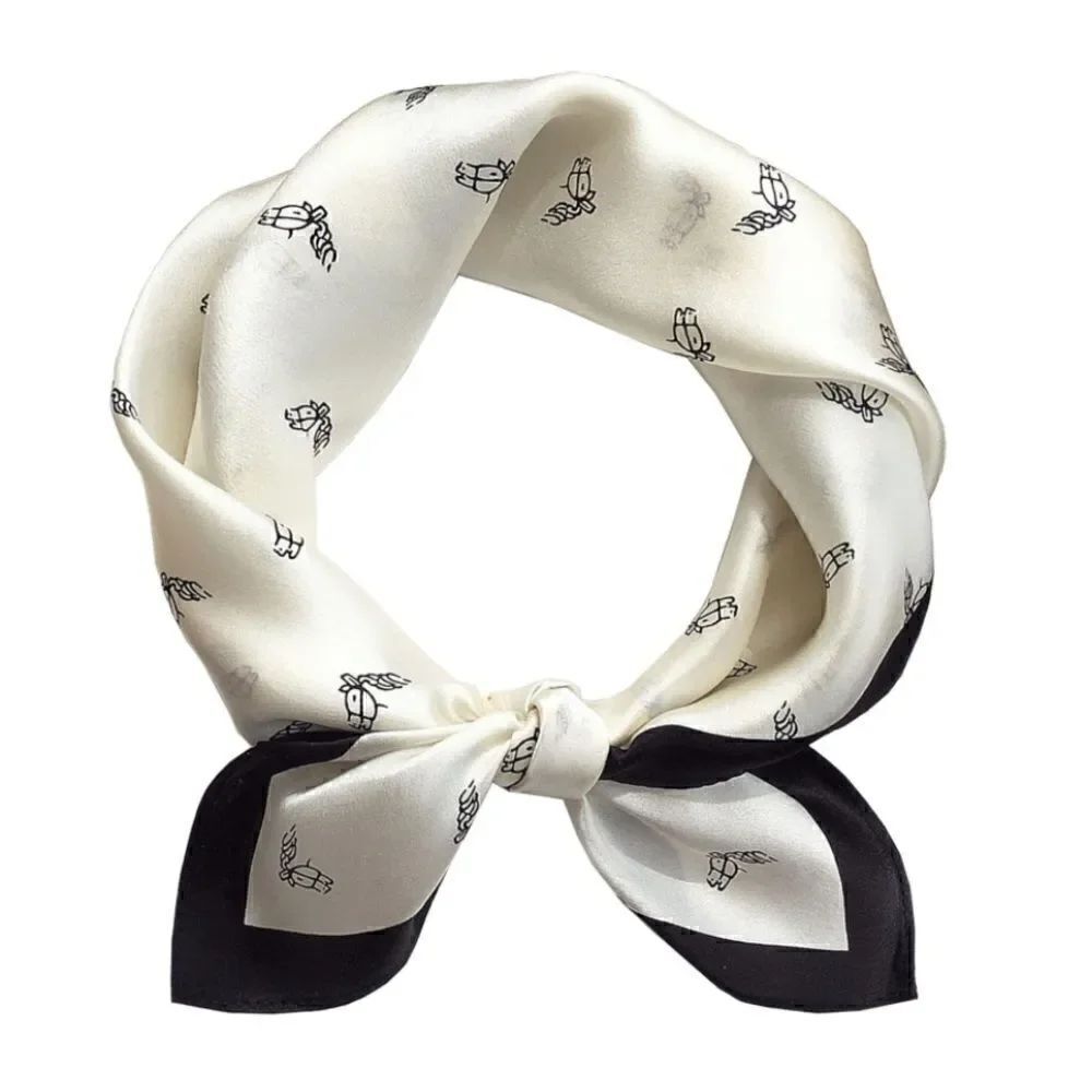 Horse Print Print Silky Scarf 